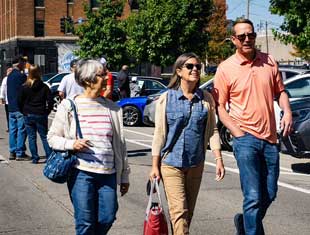 people walking at Des Moines Concours