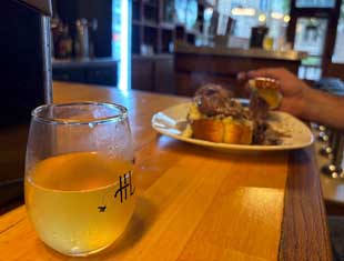 a honey-inspired drink and meal