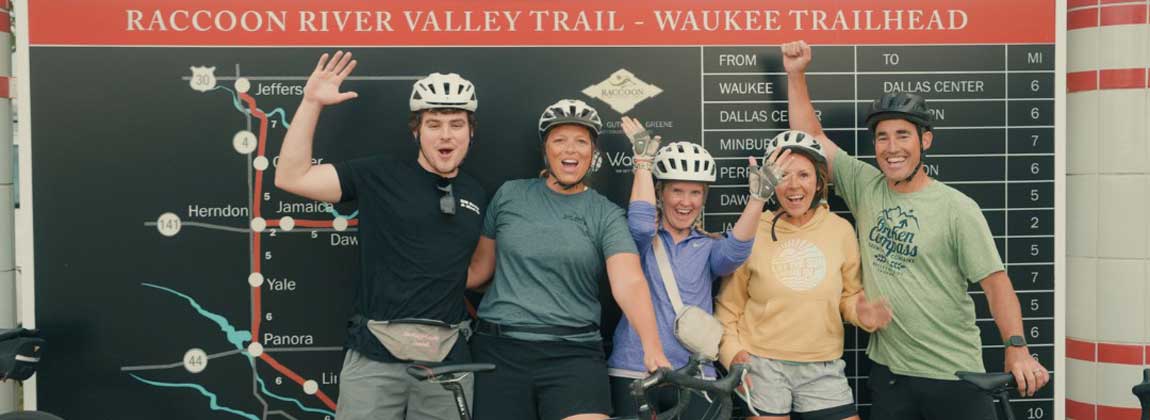 bikers at the Waukee Trailhead