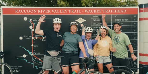 bikers at the Waukee Trailhead