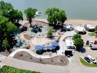 aerial of Gray's Lake Playground and Sprayground