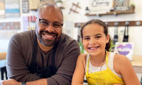 Dads & Donuts Workshop at Board & Brush