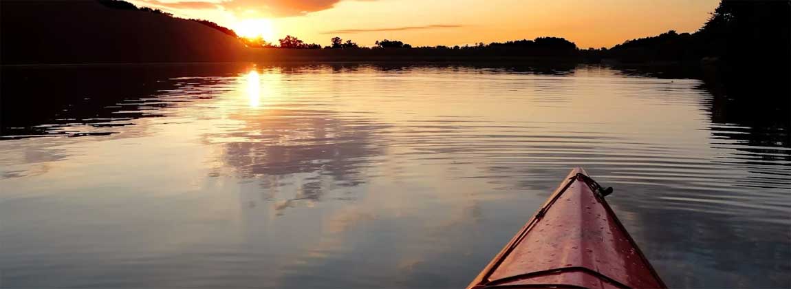 sunset on the lake