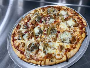 a pizza from Orlondo's