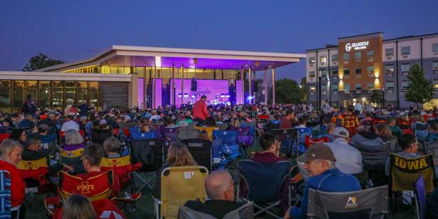 people listening to live music in Johnston