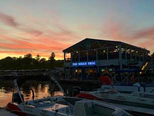 sunset at The Soggy Frog