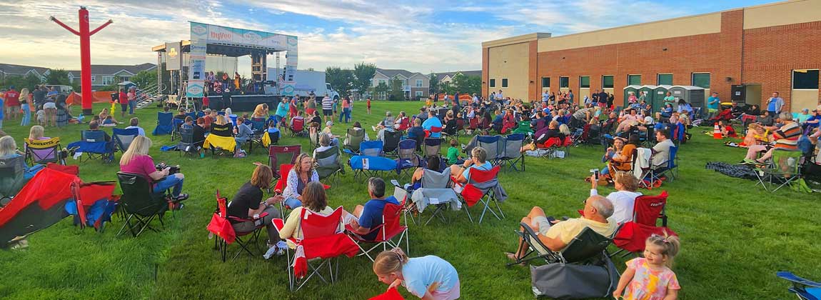 an outdoor concert in Waukee