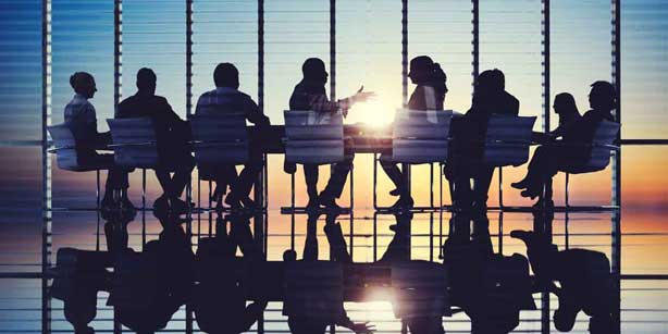 people at a board meeting