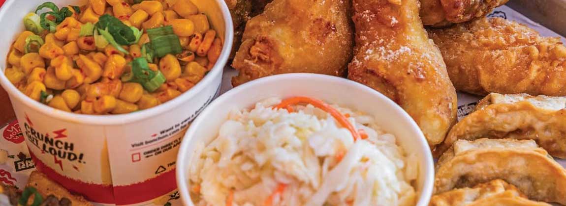 Korean fried chicken and sides