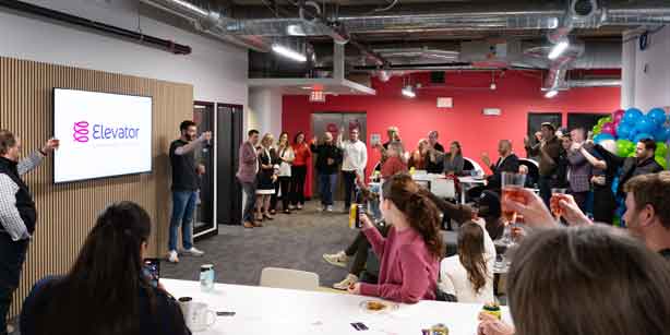cheers with Elevator Co-Warehousing