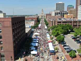 aerial of Downtown Farmers' Market