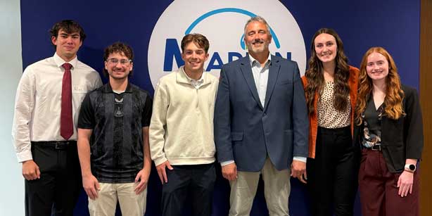 group of students with Dan Nieland