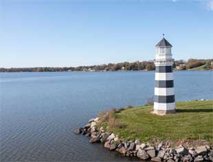 lake and lighthouse