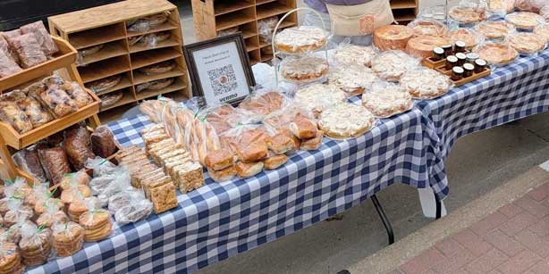 table of baked goods