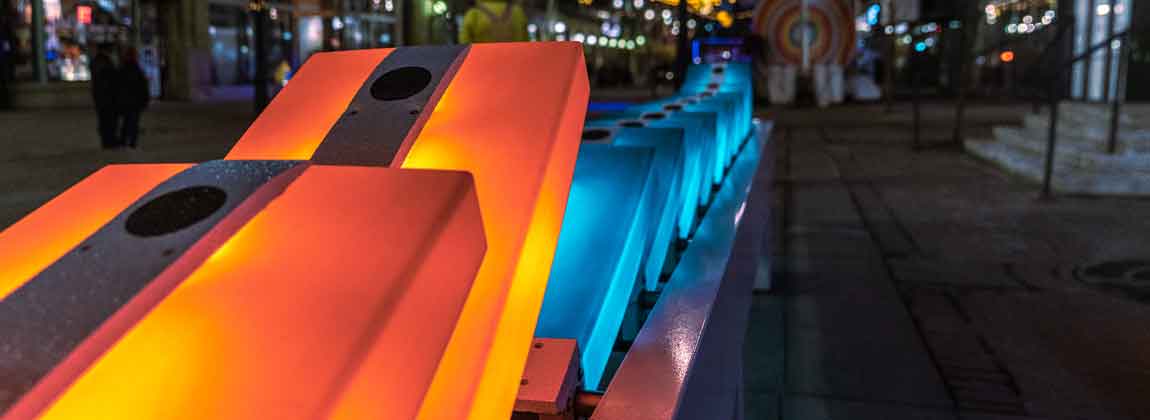 oversized dominoes installation