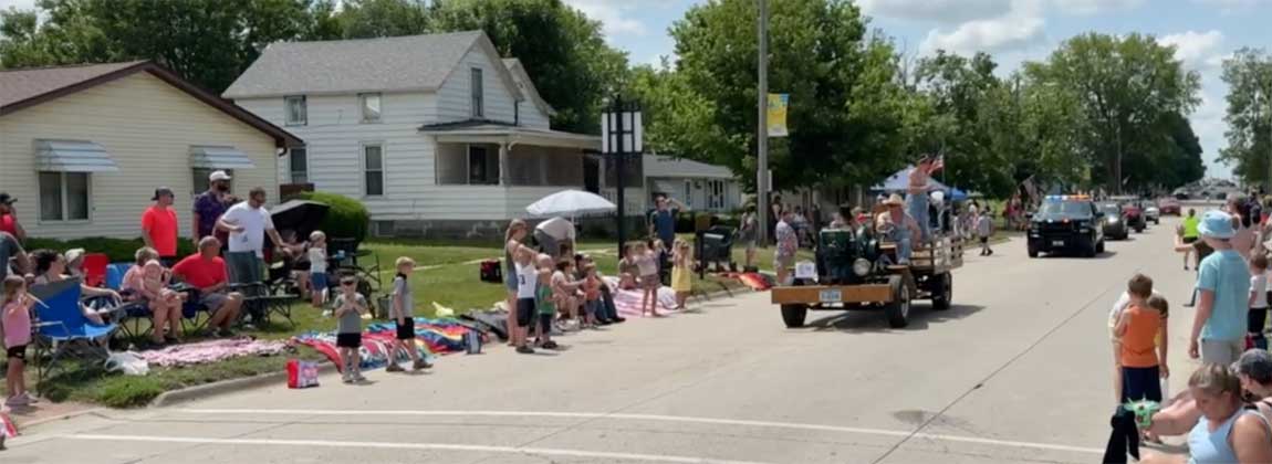 parade in Stuart, Iowa