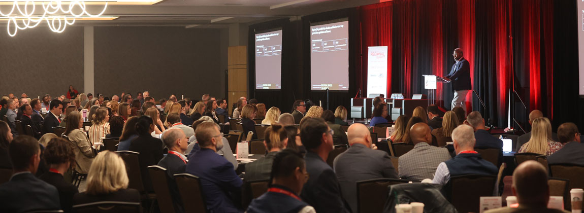 Regional Summit audience and stage
