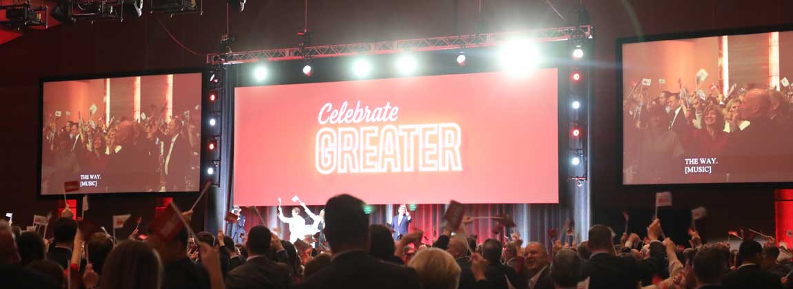 group of people celebrating
