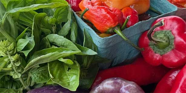 fresh veggies at The Market
