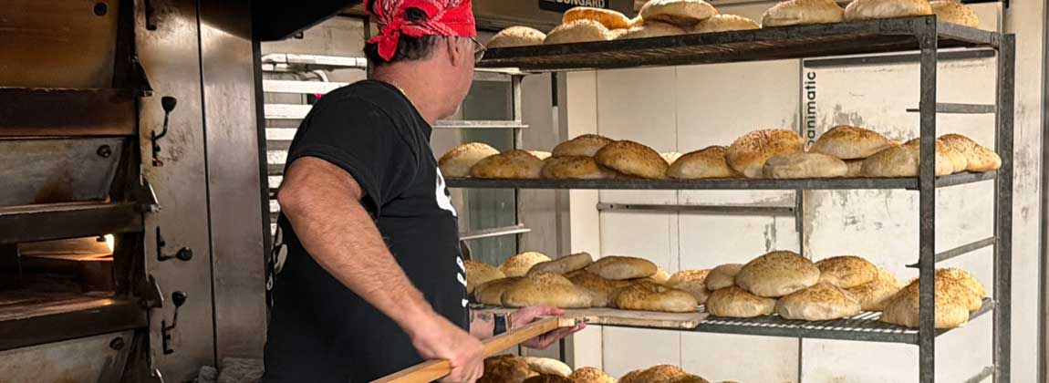 George Formaro moves bread